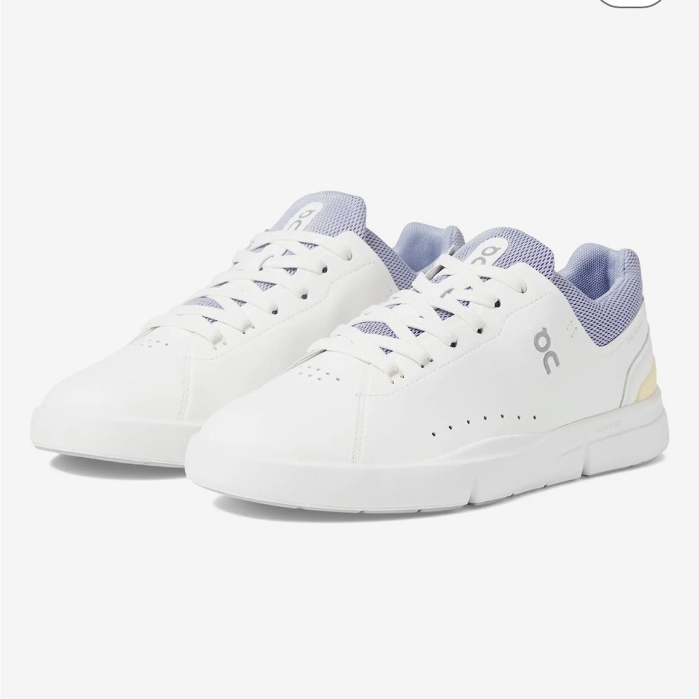 On Running Women's White Sneakers with Lavender Accents